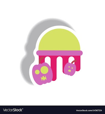 Paper sticker halloween icon vector image