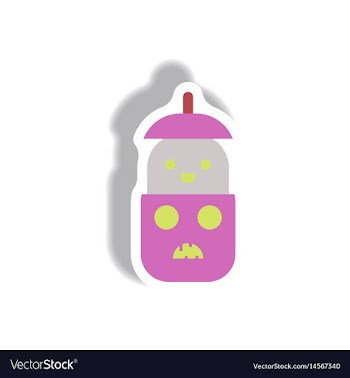 Paper sticker halloween icon vector image