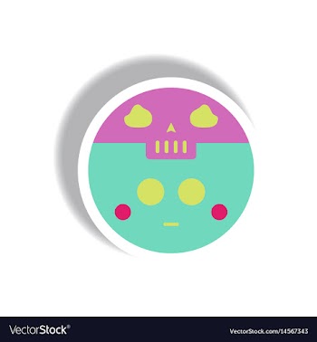 Paper sticker halloween icon vector image