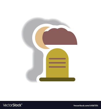 Paper sticker halloween icon vector image