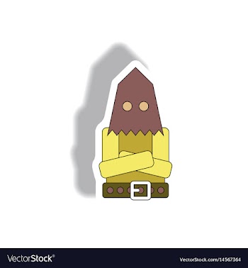Paper sticker halloween icon vector image