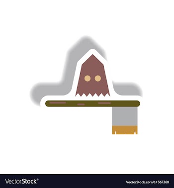 Paper sticker halloween icon vector image