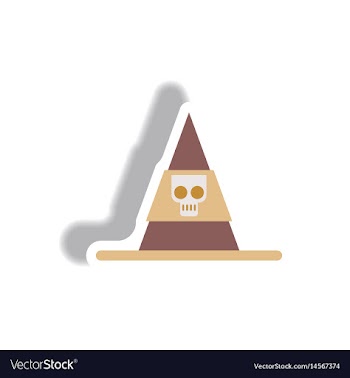 Paper sticker halloween icon vector image