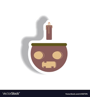 Paper sticker halloween icon vector image