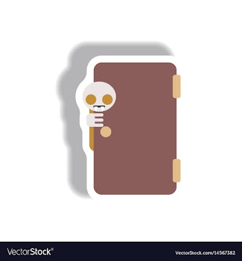 Paper sticker halloween icon vector image