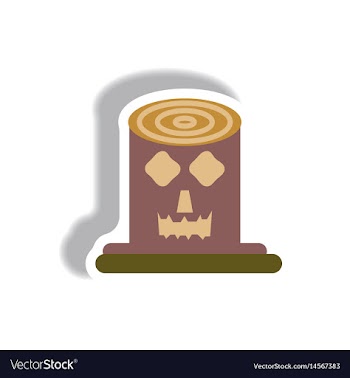 Paper sticker halloween icon vector image