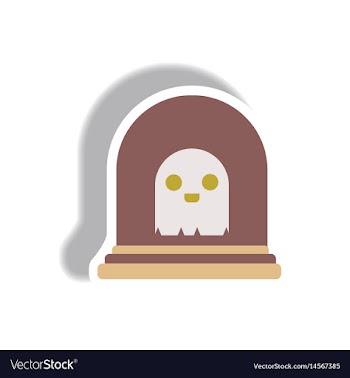 Paper sticker halloween icon vector image