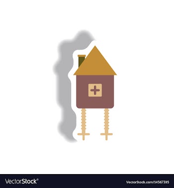 Paper sticker halloween icon vector image