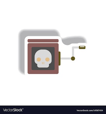 Paper sticker halloween icon vector image