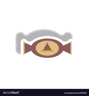 Paper sticker halloween icon vector image