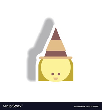 Paper sticker halloween icon vector image
