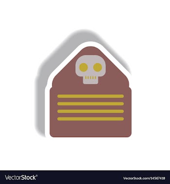 Paper sticker halloween icon vector image