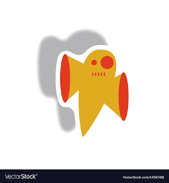 Paper sticker halloween icon vector image