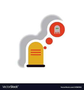 Paper sticker halloween icon vector image