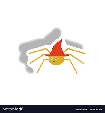 Paper sticker halloween icon vector image