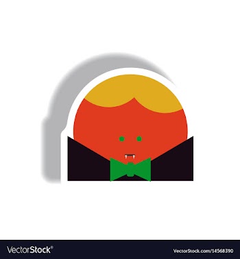 Paper sticker halloween icon vector image