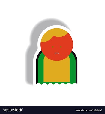 Paper sticker halloween icon vector image