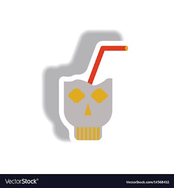 Paper sticker halloween icon vector image