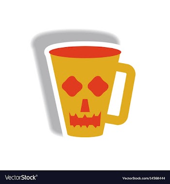 Paper sticker halloween icon vector image