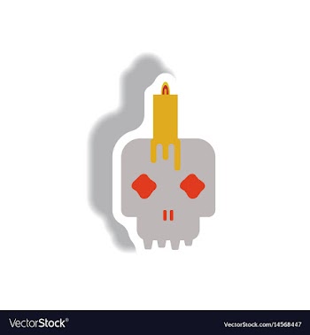 Paper sticker halloween icon vector image