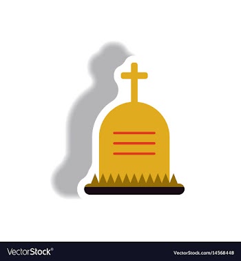 Paper sticker halloween icon vector image