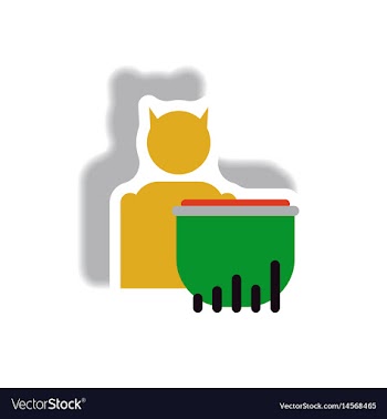 Paper sticker halloween icon vector image