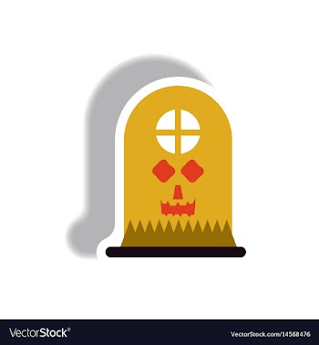 Paper sticker halloween icon vector image