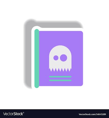 Paper sticker halloween icon vector image