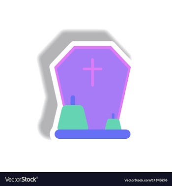 Paper sticker halloween icon vector image