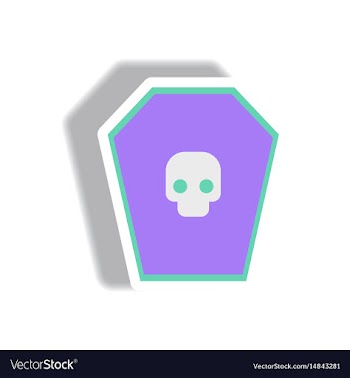 Paper sticker halloween icon vector image