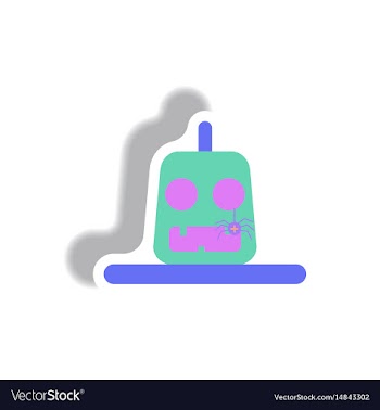 Paper sticker halloween icon vector image