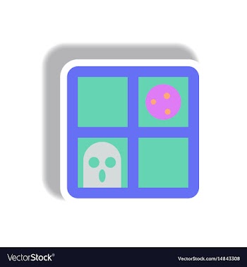 Paper sticker halloween icon vector image