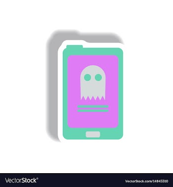 Paper sticker halloween icon vector image