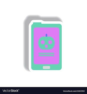 Paper sticker halloween icon vector image