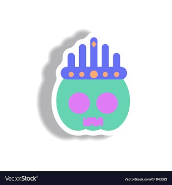 Paper sticker halloween icon vector image