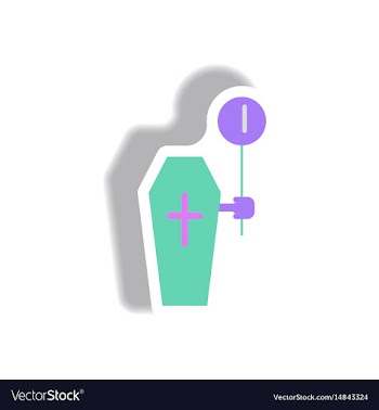 Paper sticker halloween icon vector image
