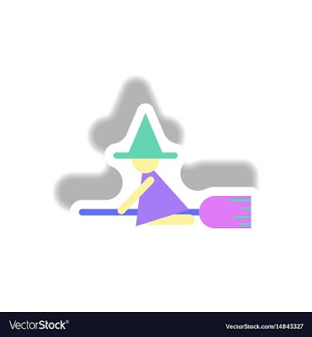 Paper sticker halloween icon vector image