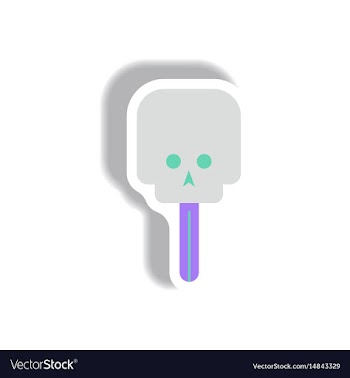Paper sticker halloween icon vector image