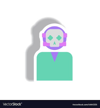 Paper sticker halloween icon vector image