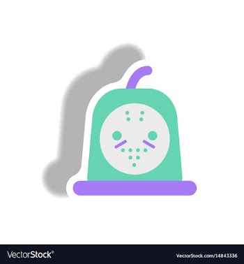Paper sticker halloween icon vector image