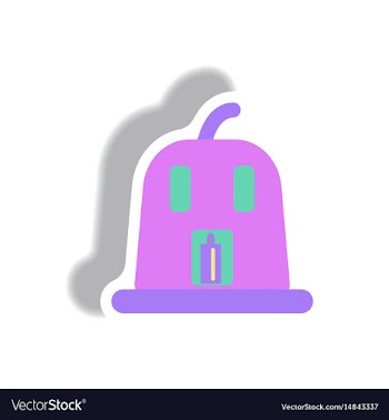 Paper sticker halloween icon vector image