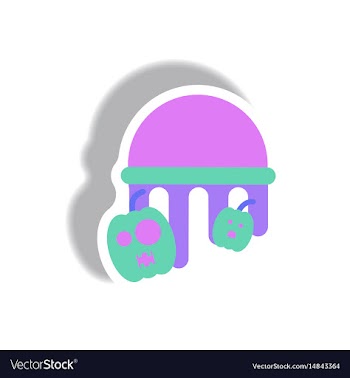 Paper sticker halloween icon vector image