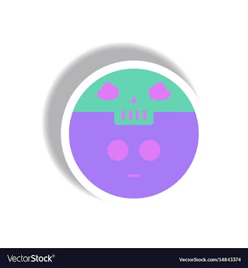 Paper sticker halloween icon vector image