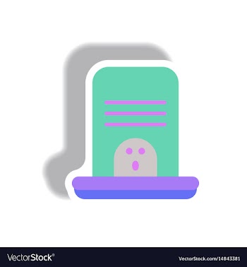 Paper sticker halloween icon vector image
