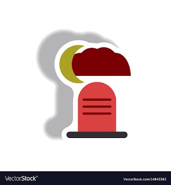 Paper sticker halloween icon vector image