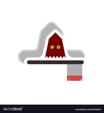 Paper sticker halloween icon vector image