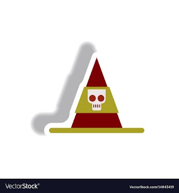 Paper sticker halloween icon vector image