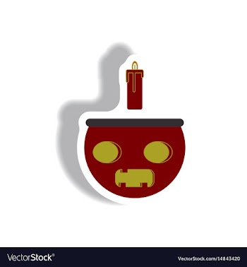 Paper sticker halloween icon vector image