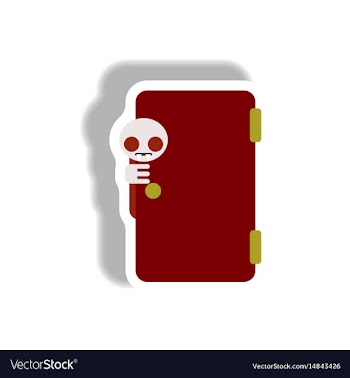 Paper sticker halloween icon vector image