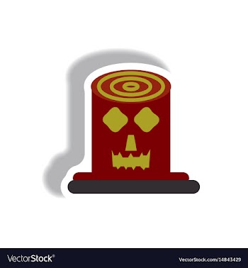 Paper sticker halloween icon vector image